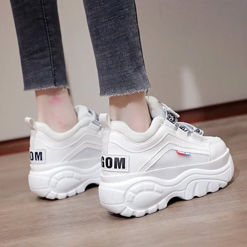 

Rimocy 2021 Spring Women Fashion Platform Sneakers Thick Bottom Non-slip Vulcanize Shoes Woman Breathable Mesh Casual Footwear