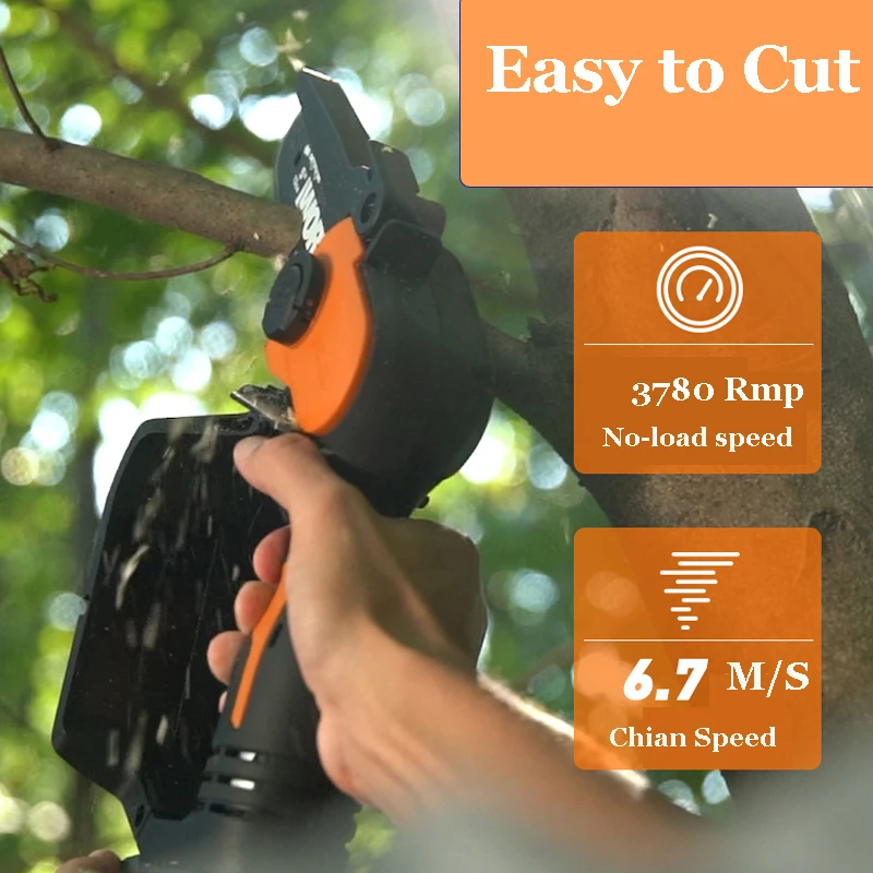 Аккумуляторная цепная пила WORX WG324E мини-бензопила с аккумулятором и зарядным