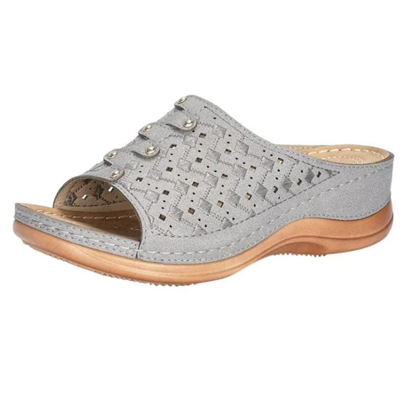 Женские тапочки с открытым носком удобные сандалии супер мягкие Премиум