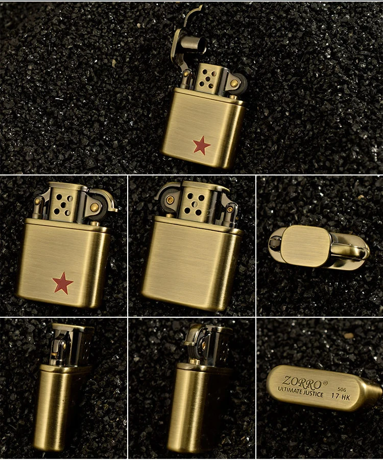 Медная бензиновая Зажигалка Константин Зорро винтажная металлическая