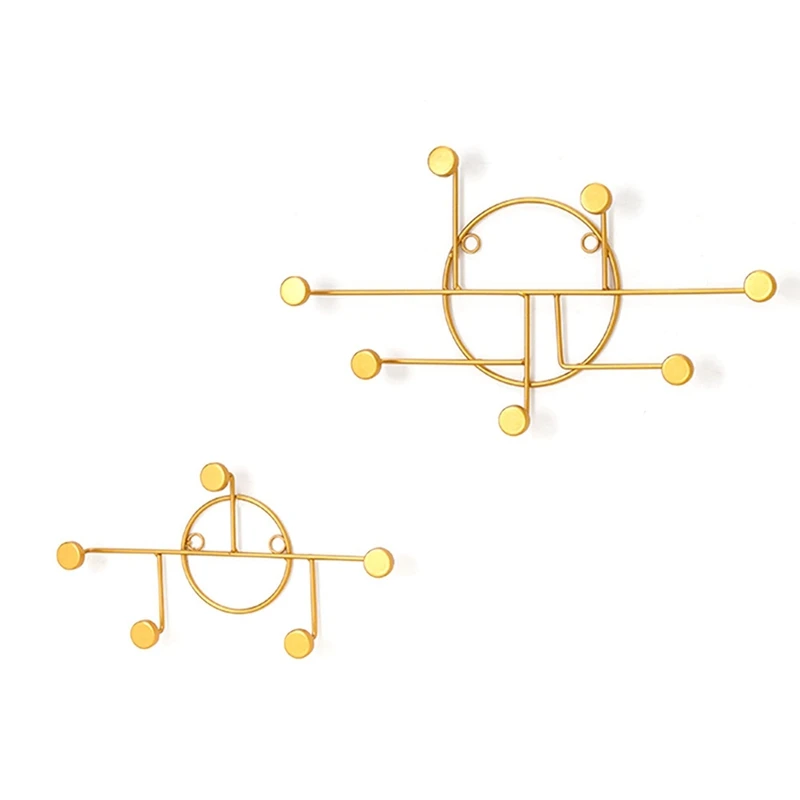 

Nordic Style Geometry Wall Decoration Hanging Hook Clothes Hat Key Metal Wall Storage Hanger For Home