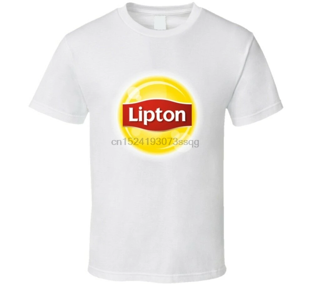 Брендовая футболка с логотипом напитков Lipton |