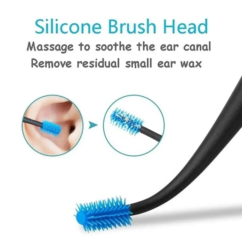 

9Pcs Ear Wax Remove Kit Goose Feather Stick EarPick Ear Curette Spoon Brush Steel Cleaning Tools Set Earwax Removal