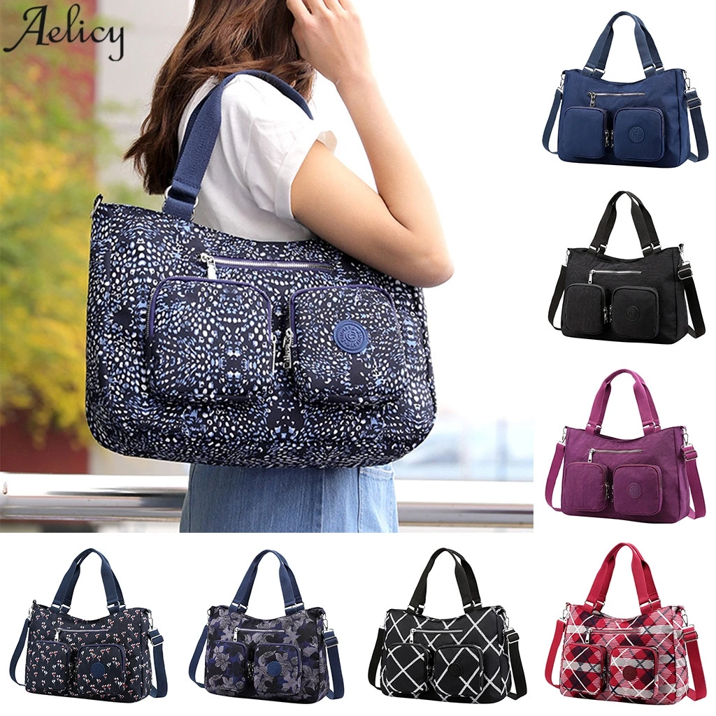 Aelicy Брендовая женская Водонепроницаемая нейлоновая сумка через плечо Большой