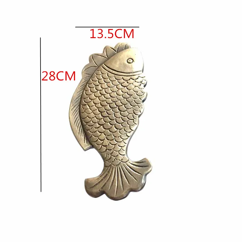 1 пара (2 шт.) латунные ручки для раздвижных дверей с большими рыбками/деревянные