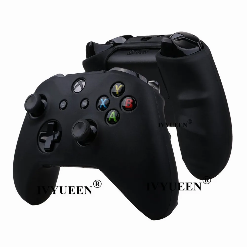 IVYUEEN для microsoft Xbox One X S тонкий контроллер силиконовый чехол+ аналоговые палки с захватом колпачка для X Box One 1 X S геймпад