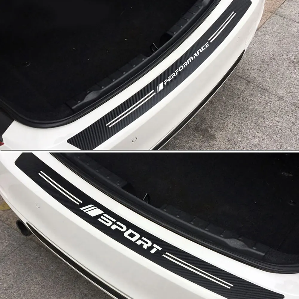 DSYCAR 1Pcs Car Styling Rear bumper Trunk Edge Protector Guard Trim 5D Carbon Fibre Vinyl Decal stickers for BMW All Series | Автомобили и