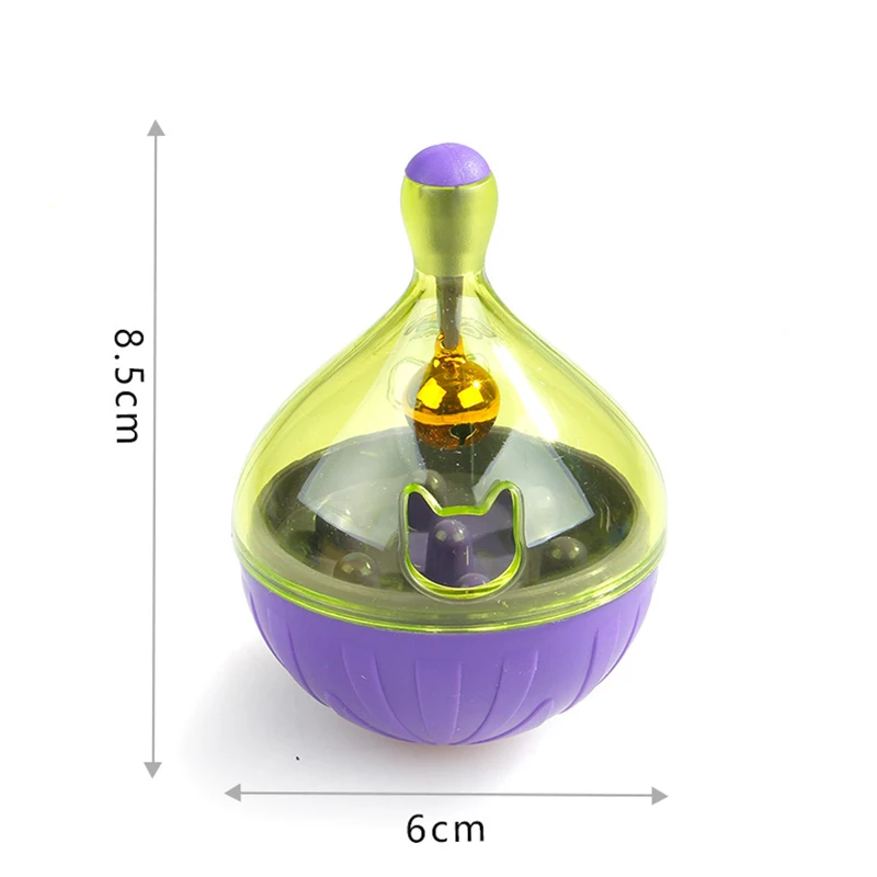 

Interactive Toys for Pet Cats Dogs, Tumbler with Bells Leakage Food Dispenser Educational Training Feeder Wholesale Pet Supplies