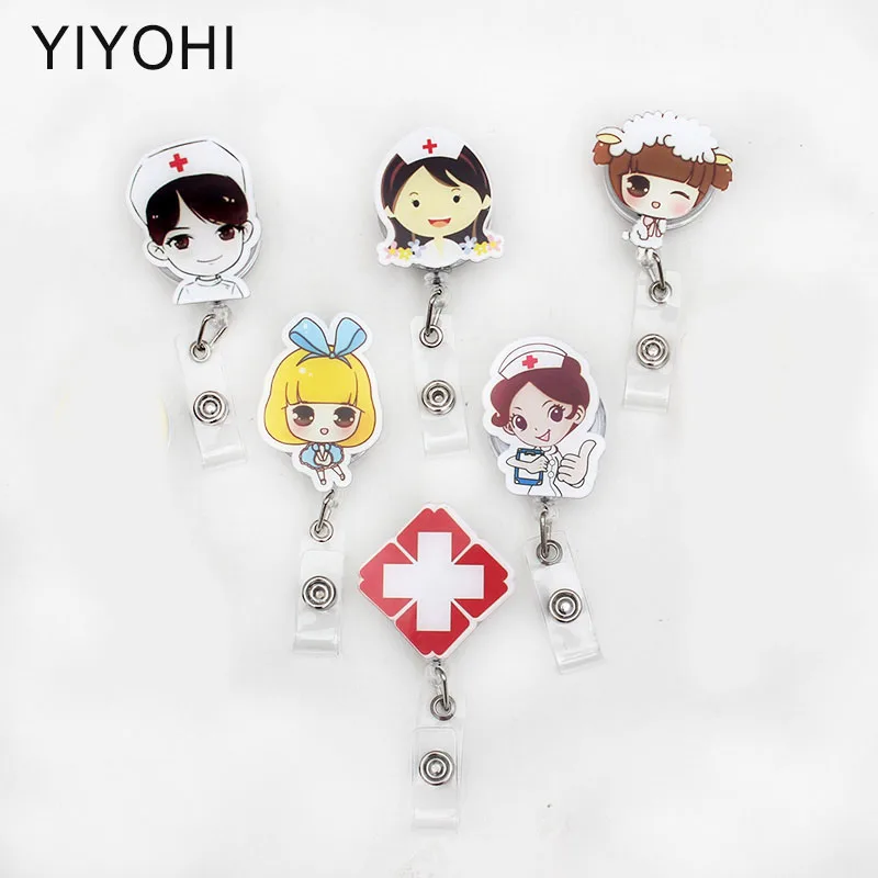 1 шт. милый выдвижной значок катушка держатель для карт идентификационной Карты
