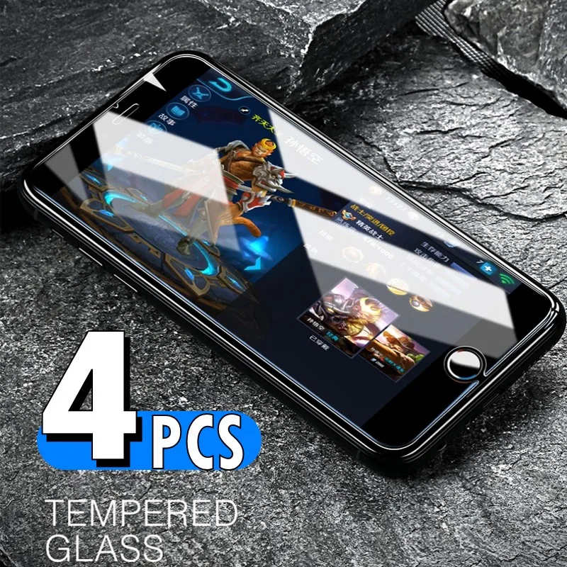 4 шт. Взрывозащищенная защитная пленка из закаленного стекла для iPhone 11 Pro XS 12 мини