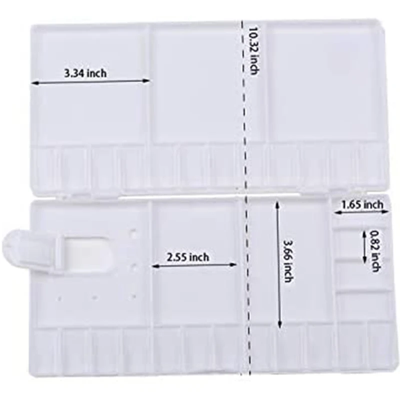 

2Pcs Paint Palette,Watercolor Palette Palette Paint Tray with Wooden Nail Art, Line Drawing,Hook Line Pen