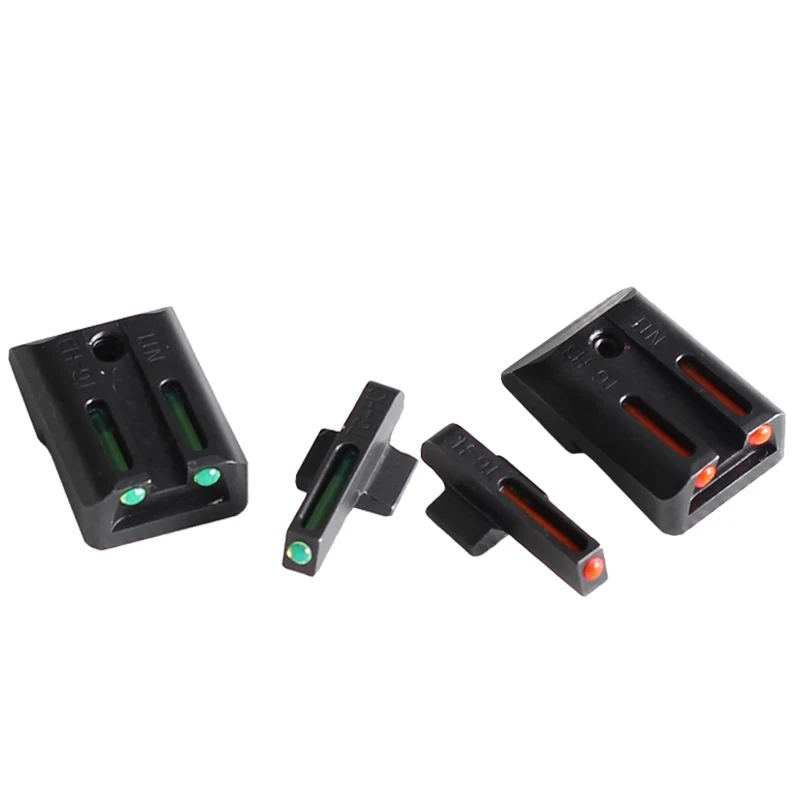 Tactical Fiber Optic Front Rear Sight Set Red Green for Hunting 1911 CUT .270/.450 Gun Pistol Handgun | Спорт и развлечения