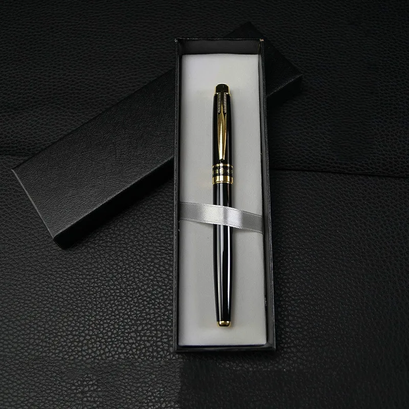 Высококачественная подарочная авторучка набор коробок металлический золотой