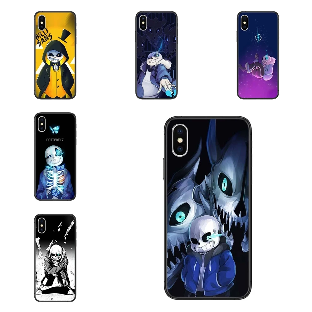 Черный чехол из ТПУ для Samsung Galaxy A51 A71 A72 A70 A50 A40 A30S A20S A10S 5G Undertale Papyrus Sans Doggo Les