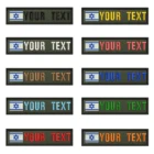 Зеленый фон Израиль Флаг 10X2.5cm вышивка пользовательское имя заплатка с текстом полосы значок с помощью утюга или застежка-липучка патчи