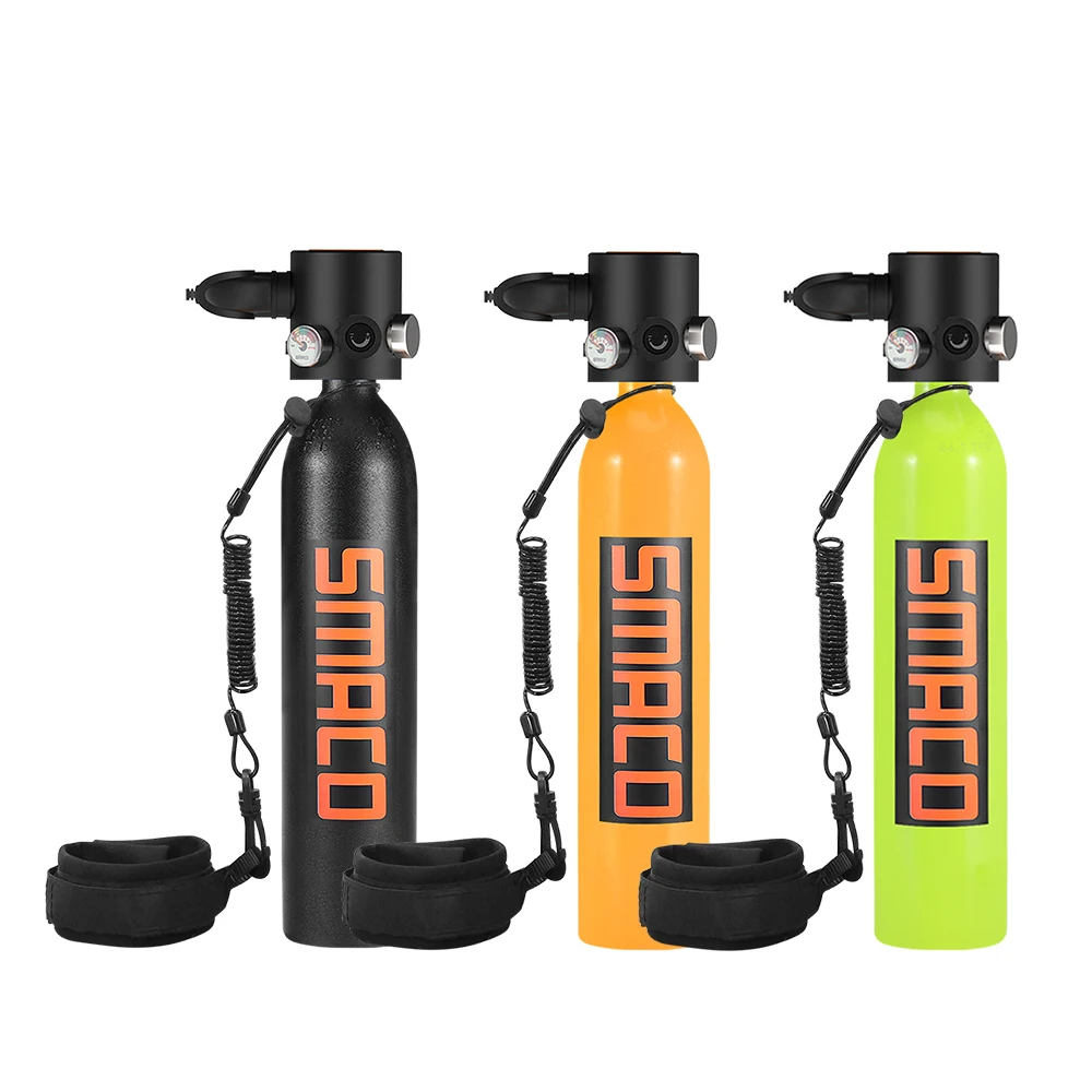 

0.7L S500 Scuba Oxygen Cylinder Air Tank Scuba Diving Respirator Refill Adapter Snorkeling Breathing Equipment with Lanyard