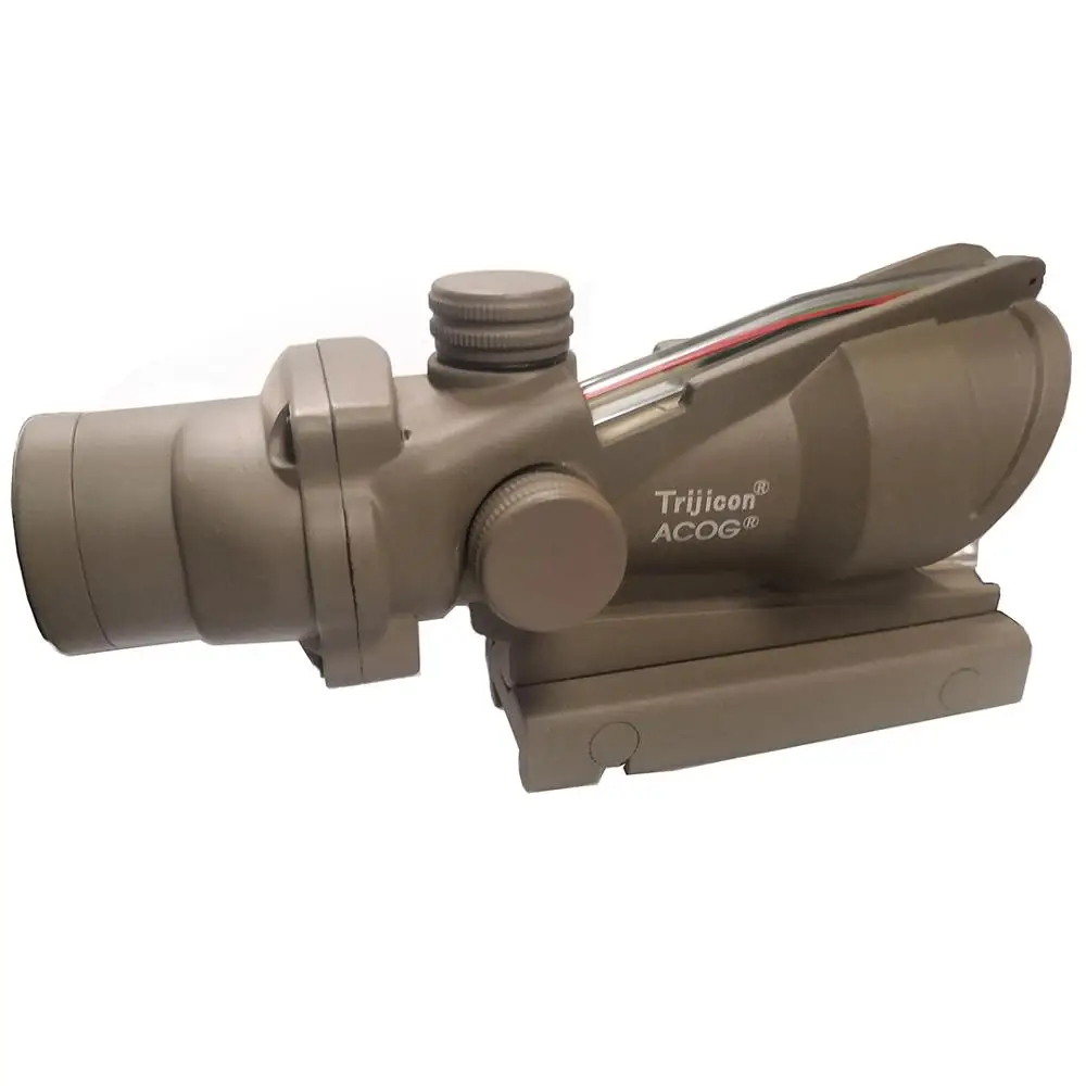 Оптический прицел песочного цвета оптика из настоящего волокна красный зеленый