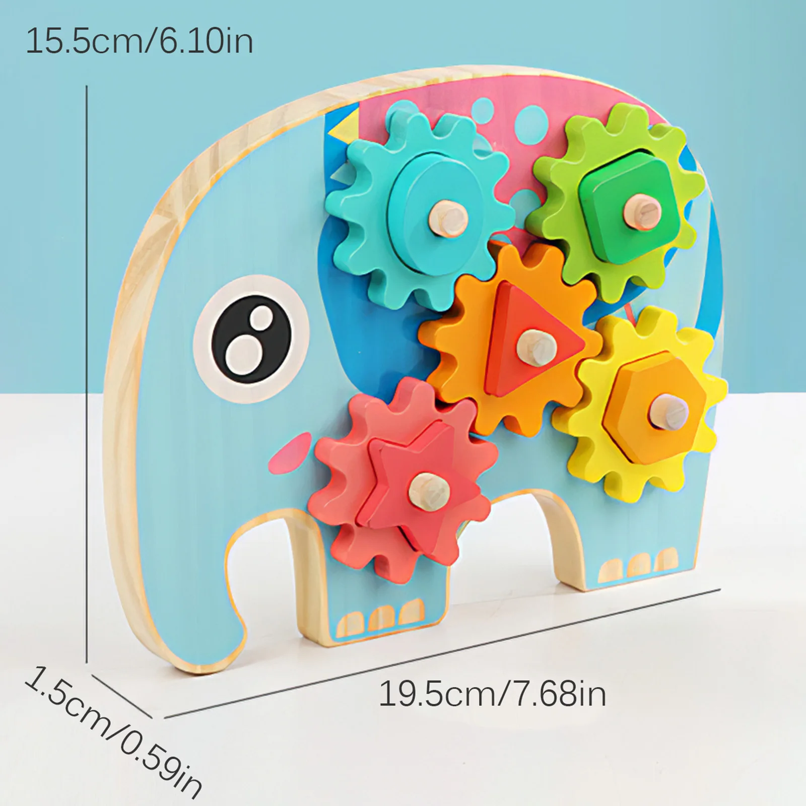 

Montessori Children Learning Color Geometry Gear Puzzle Toys Shape Colorful Matching Wooden Busy Board Learning Educational Toys