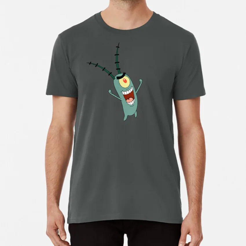 Забавная футболка с рисунком планктона | Мужская одежда
