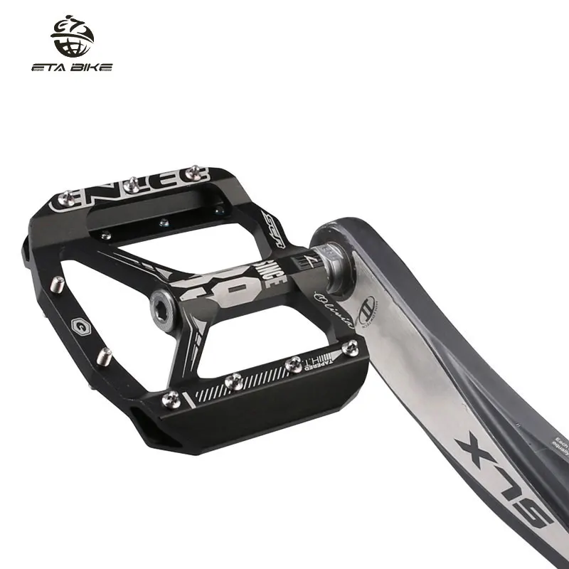 

Road Bicycle CR-MO 9/16" Spindle, Three Pcs Ultra Sealed Bearings Pedals L7U Material +DU Aluminum Strong Powerful MTB Pedal