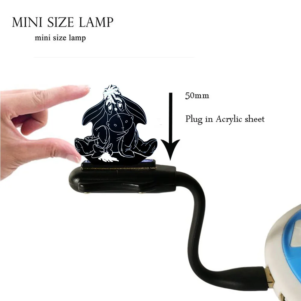 Mini USB Lamp Дропшиппинг милый ИА RGB многоцветный 3D оптическая лампа Пух медведь светодиодный ночной Светильник для сна Детский праздник день рождения Рождественский подарок - Испускаемый цвет: Mini USB Lamp