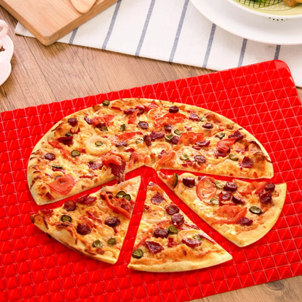 

black creative silicone baking mat microwave oven mat non-stick odorless and durable easy to clean kitchen baking tray gadge