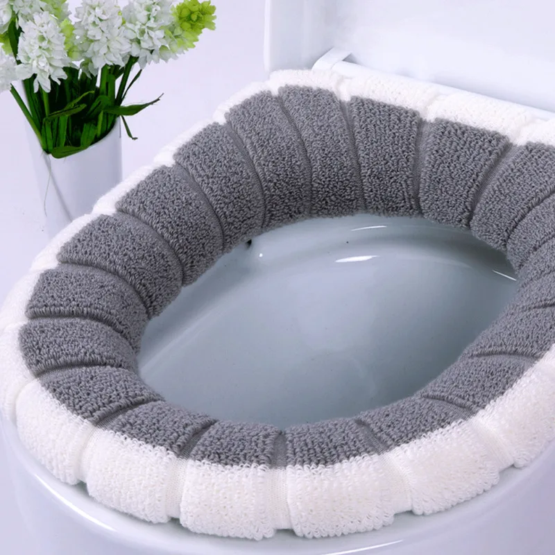 toilet seat cover Bathroom Toilet Seat Closes tool Washable Soft Warmer Mat Cover Pad Cushion bathroom accessories | Дом и сад