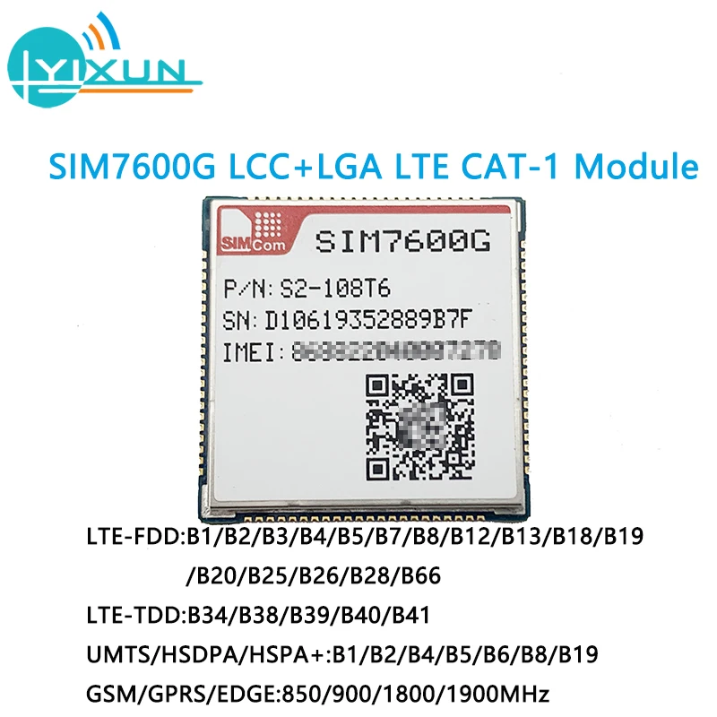 SIMCOM SIM7600G LCC + LGA посылка многодиапазонное LTE-FDD/HSPA и GSM/GPRS/EDGE LTE CAT-1 модуль Downlink 10