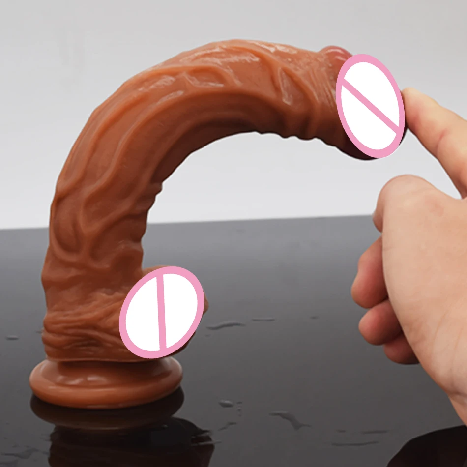 Супер натуральным лисьим мехом длинный реалистичный фаллоимитатор изображения