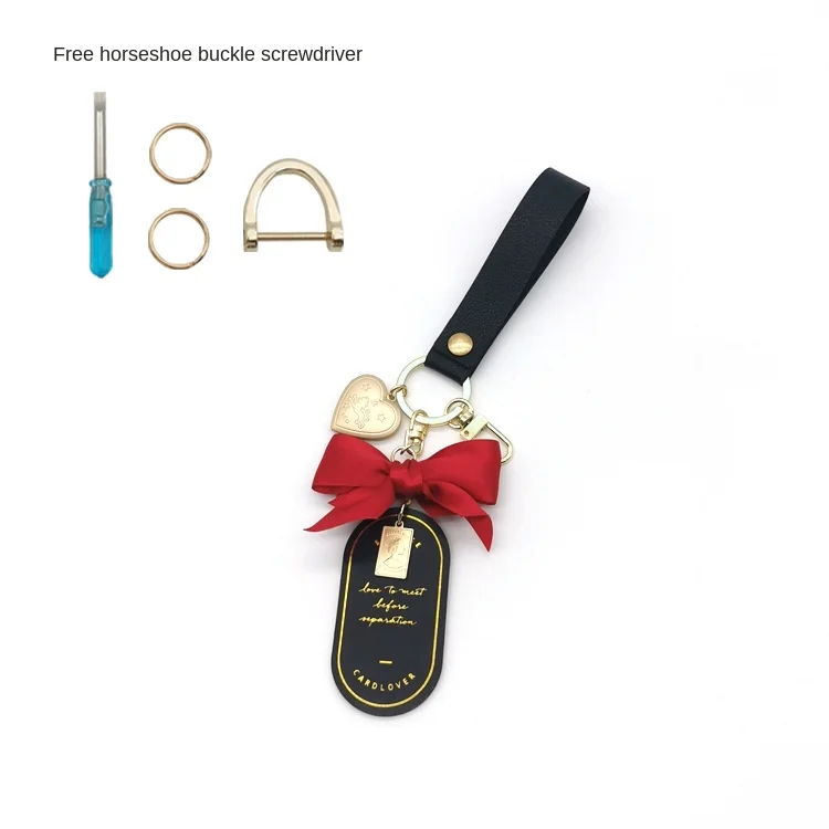 

High Quality Ladies Bag Pendant Keychain Fashion Love Bow Ribbon Zinc Alloy Key Pendant Bag Charm Gift