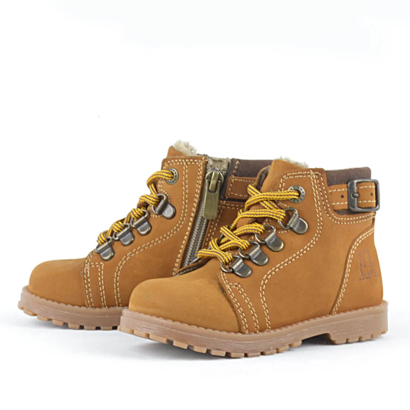

Rakerplus Griffon Genuine Leather Yellow Furry Baby Boots