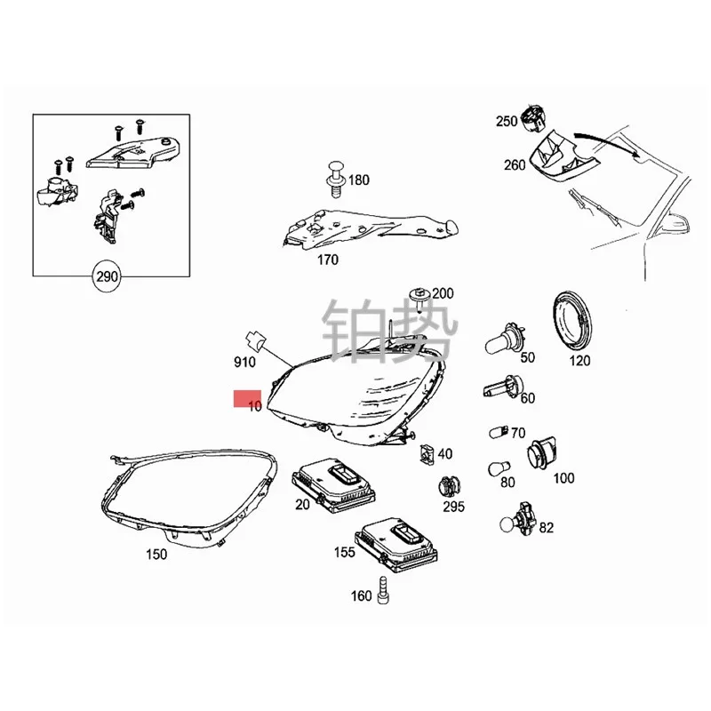 Автомобильный светильник набор 2008-mer КНИ ССО enzC180 C200 C220 C250 C320 C350 C280 C300 W204 правая