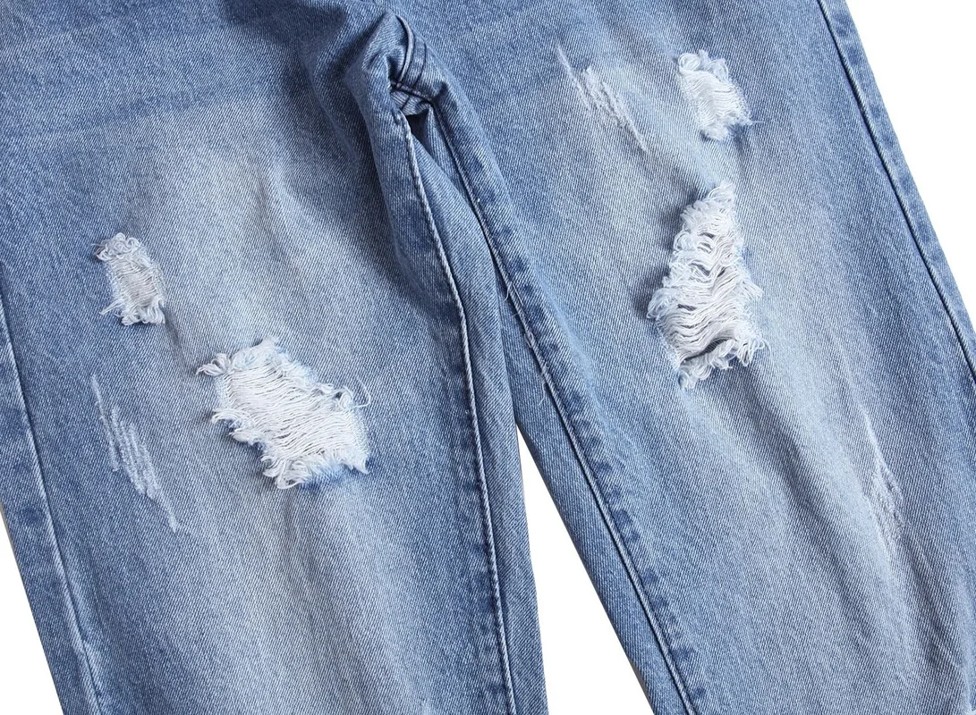 

21 Spring/summer new men's jeans straight body-breaking trousers jeans