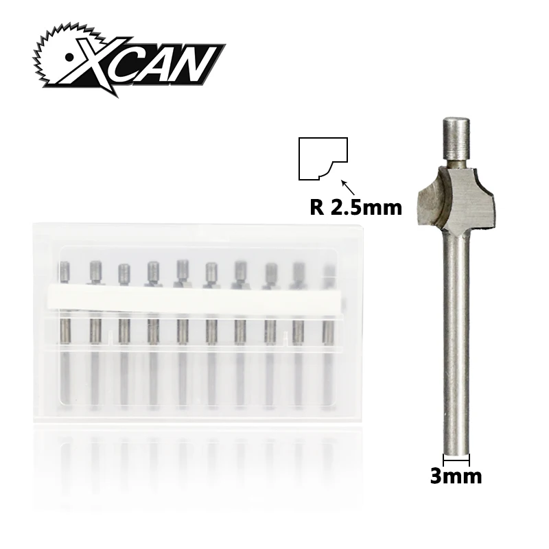 XCAN 10 шт. 1/8 ''хвостовик фасонные фрезы HSS микро-Дровокол триммер фрезерные биты Подходит Dremel деревообрабатывающий, вращающийся набор инструментов