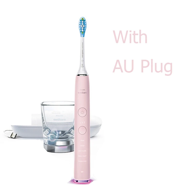 HX9924 Add AU Plug Philips Sonicare HX9924 Алмазная умная звуковая зубная щетка с поддержкой приложения с Умной головкой щётки, 5 режимов для взрослых - Цвет: HX9924 Add AU Plug