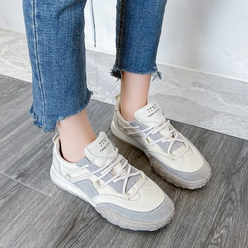 

Shoes Sneakers Mesh Womens Trainers Woman-shoes Breathable Running 2021 Casual Fashion Roses Low Summer PU Fabric Lace-Up Leisur