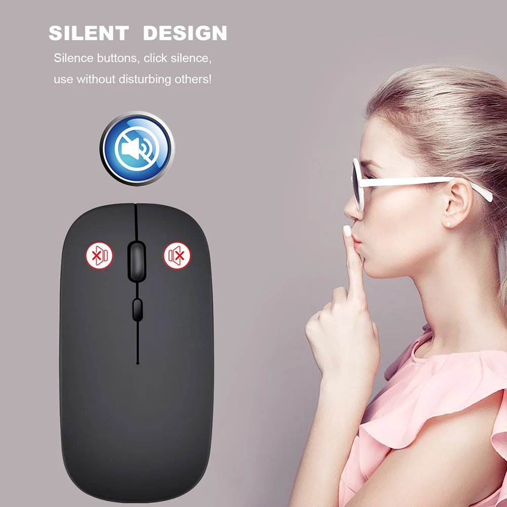 

M80 Rechargeable Wireless Mouse Mute 2.4G Office Mouse 500mAh Built - In Battery Gaming Mause Mouser
