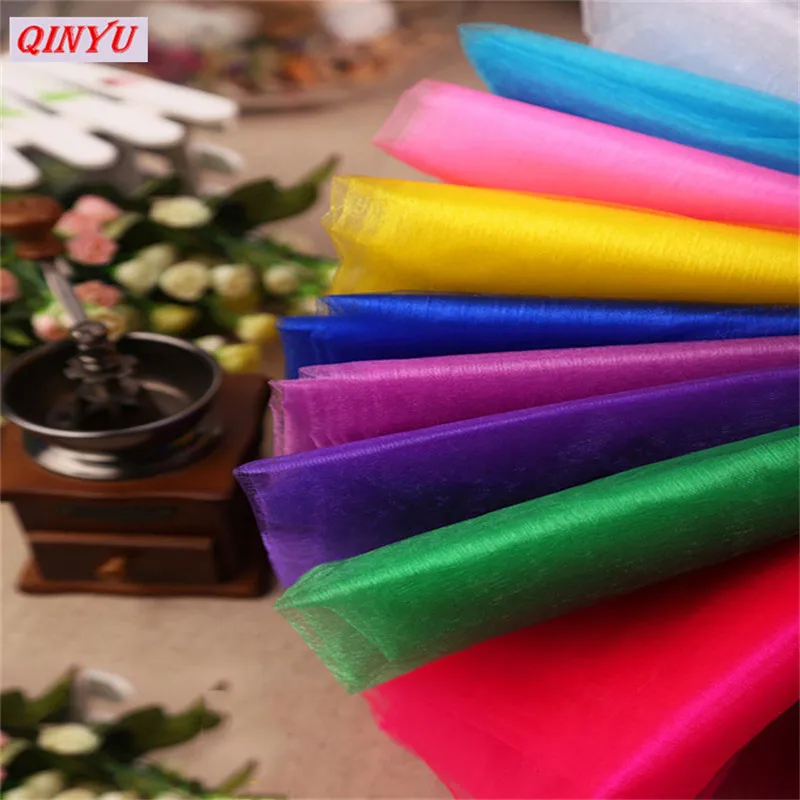 Тюлевые рулонные катушки 0 48*10 м белая органза рулон Красный Синий Тюль ткань юбка