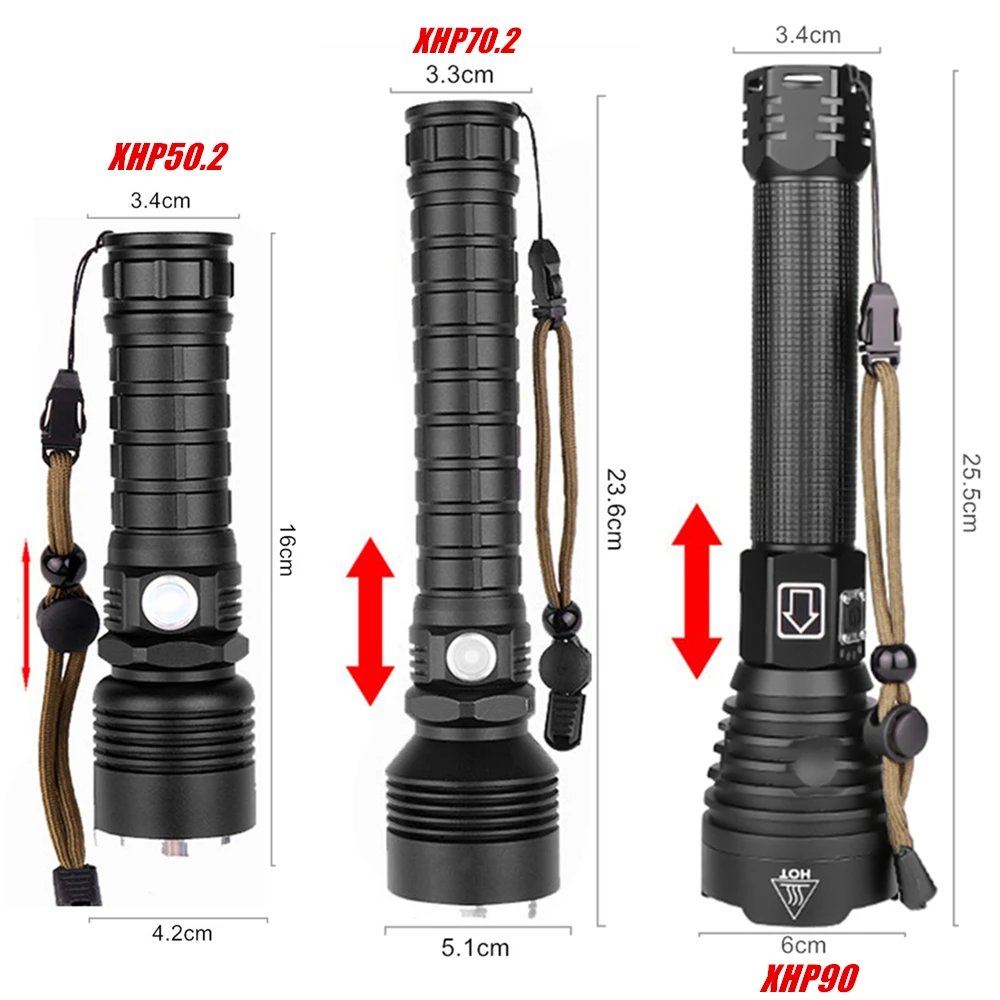 Светодиодный тактический фонарь XHP70.2 XHP50.2 XHP90 водонепроницаемый охотничий