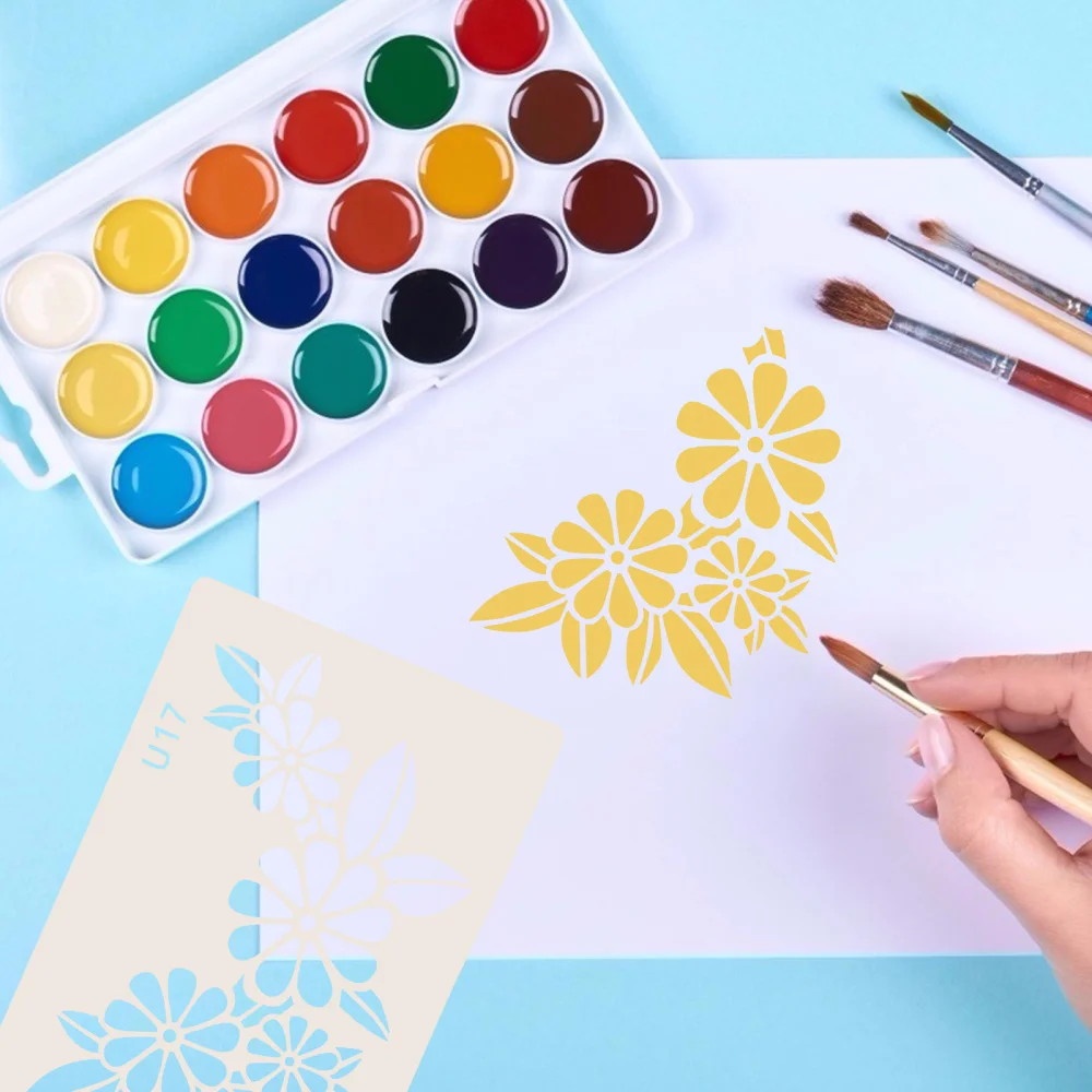 

1 Set 20pcs DIY Hollow Painting Templates Arts Crafts Drawing Stencil Templates