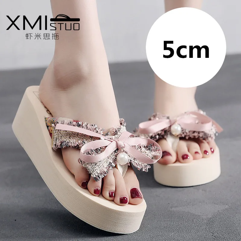 Шлепанцы женские летние с бантом сандалии для отпуска | Обувь