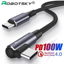 Cable USB tipo C a USB tipo C para Xiaomi Redmi Note 8 Pro, carga rápida 100, PD, 60W/4,0 W, Cable de datos para MacBook Pro