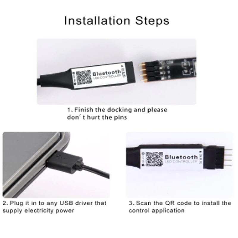2 м SMD 5 в USB AAAA батарея чехол Power Светодиодная лента 5050 RGB TV подсветка bluetooth