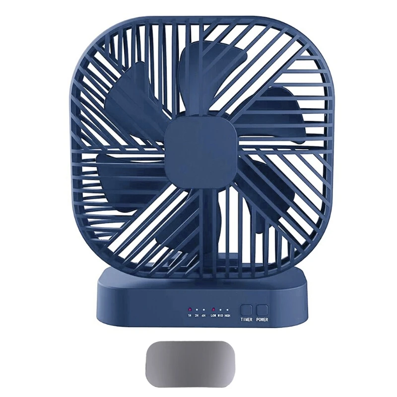 

Magnetic Mini Fan USB or 4x AA Battery Powered Desk Fan with 3 Speed Timing Function Personal Fans for Camping Office