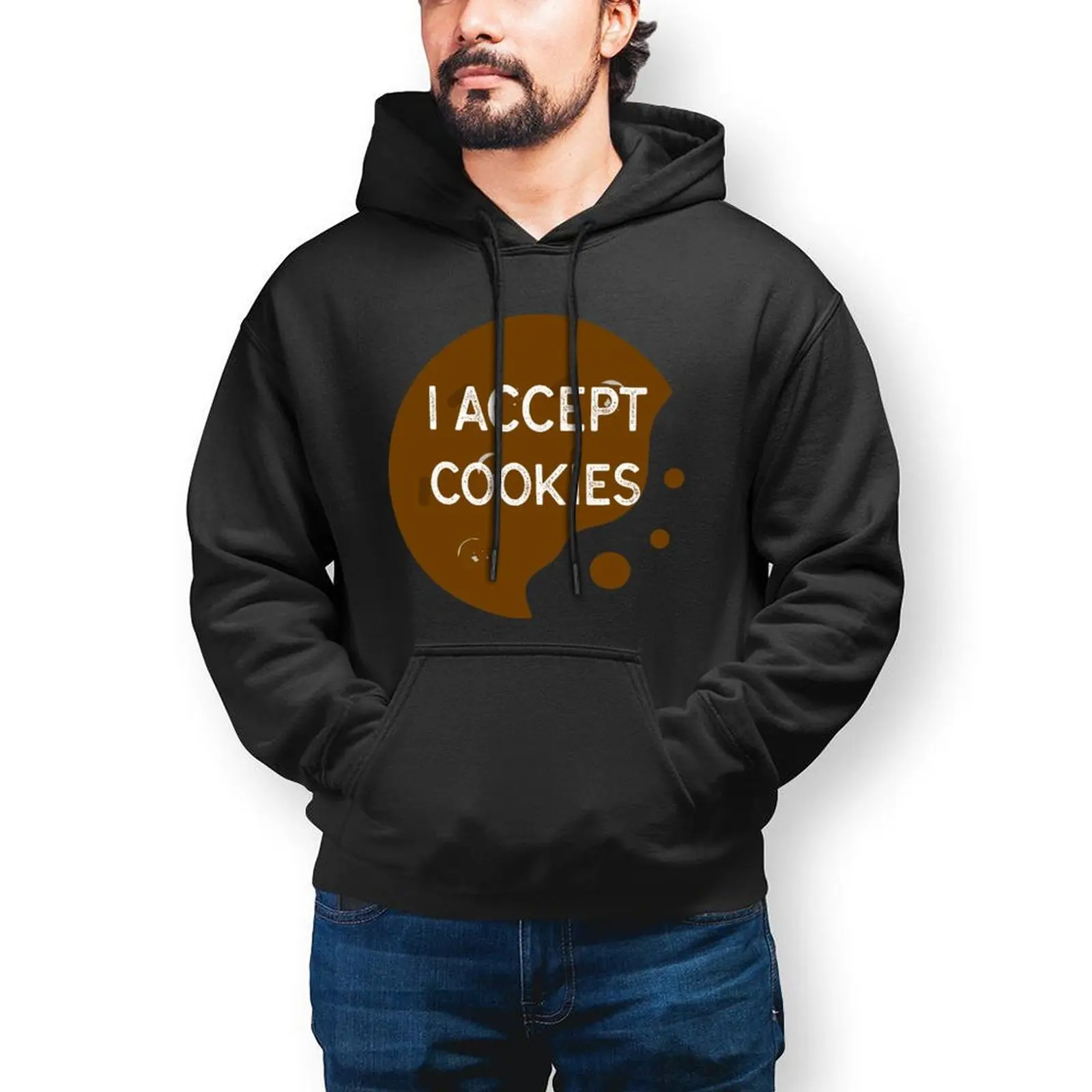 

Мужская хлопковая толстовка с капюшоном, с длинным рукавом