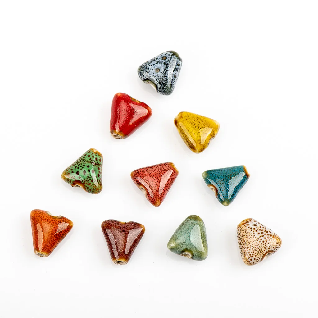 16 #20 шт треугольной формы для поделок керамические бусины нитка продажи