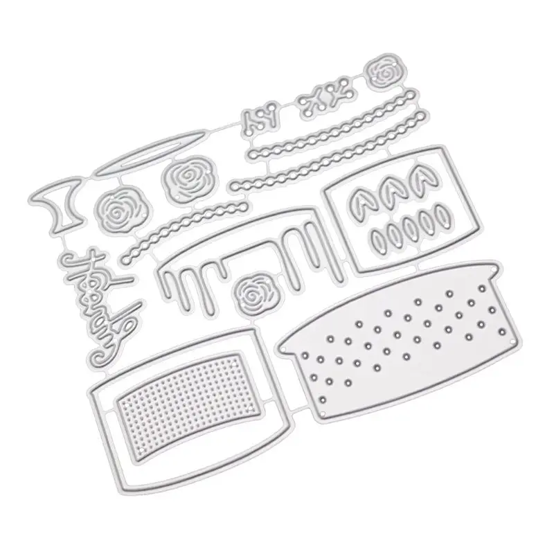 Торт ко дню рождения металлический Трафаретный вырубной штамп трафарет для