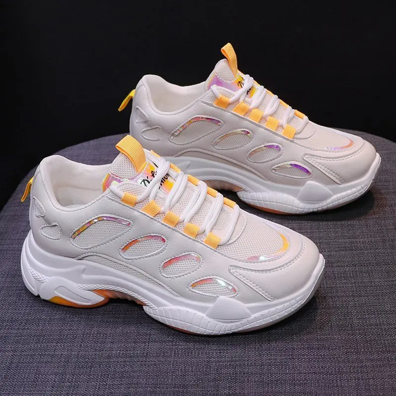 

Chunky Sneakers Women Female Fashion Sneakers Lace-up Basket Femme Dad Platform Breathable Mesh Sneakers for Women