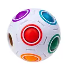 Творческие сферические волшебные радужные шарики, пластиковые волшебные шарики, обучающие светящиеся кубики, игрушки для детей