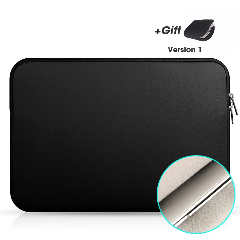 Black Чехол для ноутбука Macbook Air Pro 11 12 13 14 15 Xiaomi lenovo Asus Dell hp notebook Sleeve 13,3 15 дюймов защитный чехол - Цвет: Black
